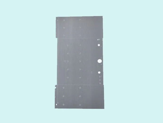 灰色 PP 中空板冰箱后背板整体轮廓展示